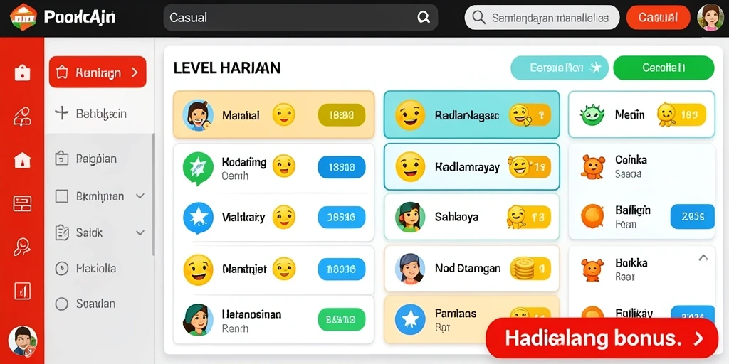 Tampilan antarmuka utama yang menarik.