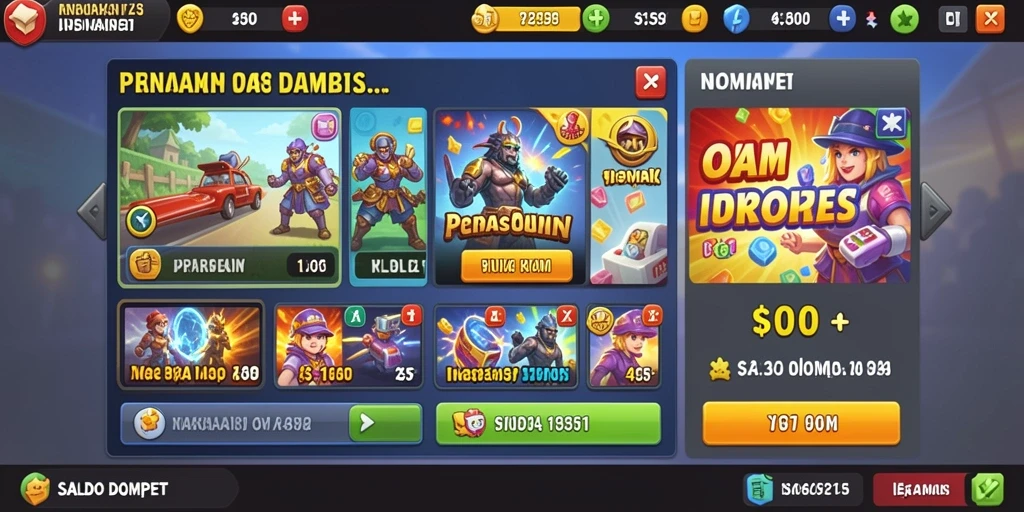Screenshot menunjukkan antarmuka utama yang menarik.