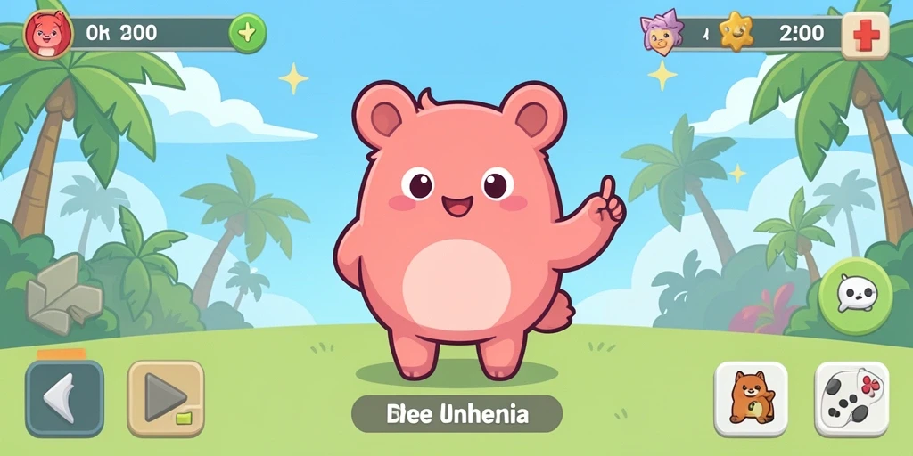 Screenshot menunjukkan antarmuka permainan yang menarik.