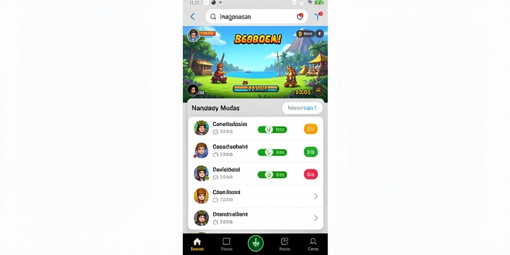 Layar utama dengan menu navigasi yang jelas.